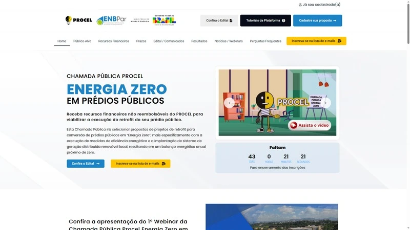 Site desenvolvido para Procel · Energia Zero